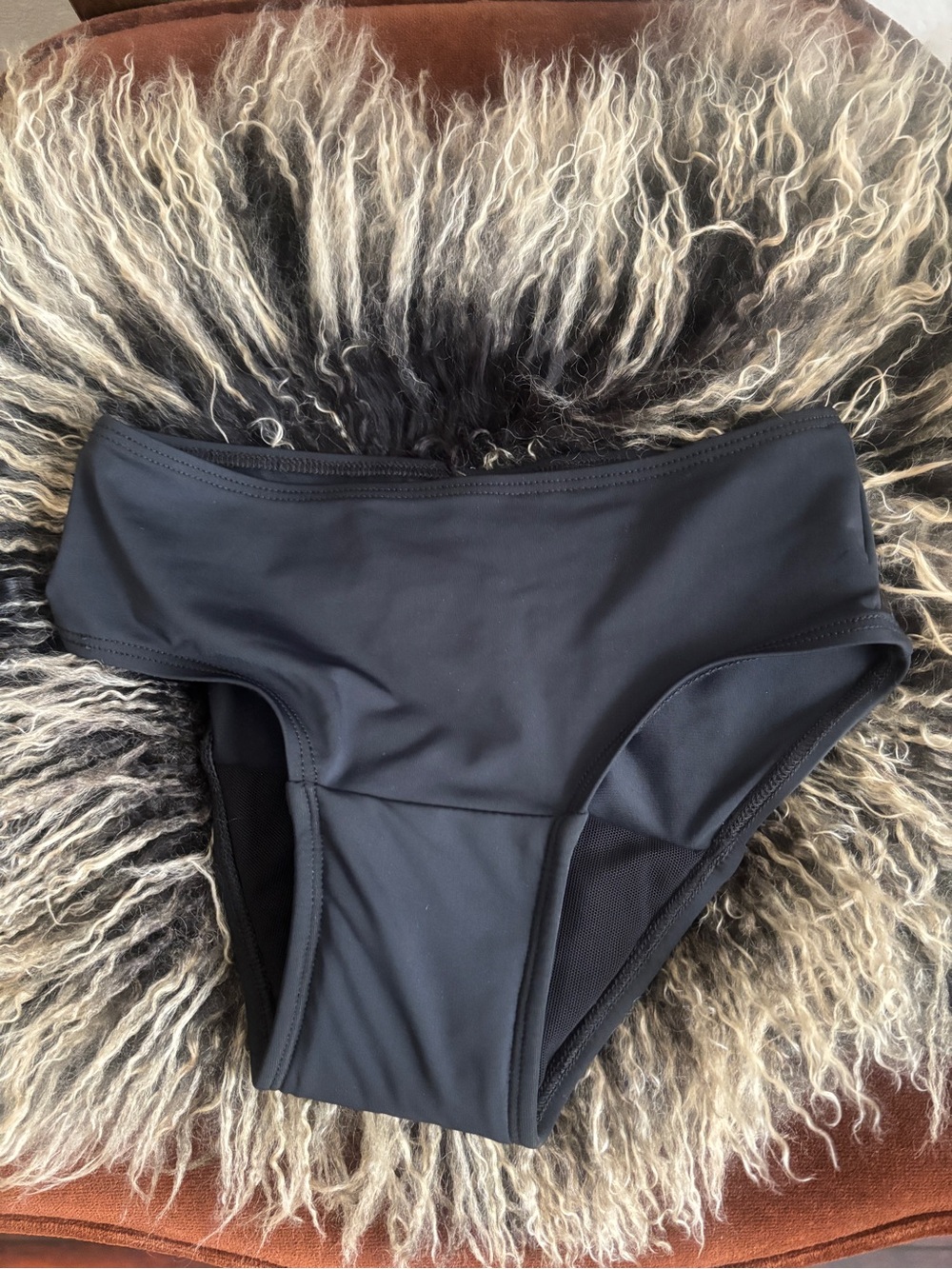 High-Waist Black Swim Bottom for Women